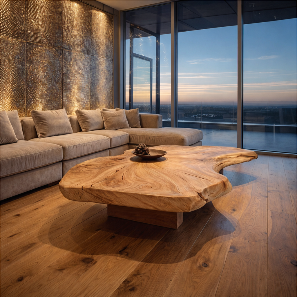 Rustic Organic Coffee Table Living Room Or Family Room CTHCH003