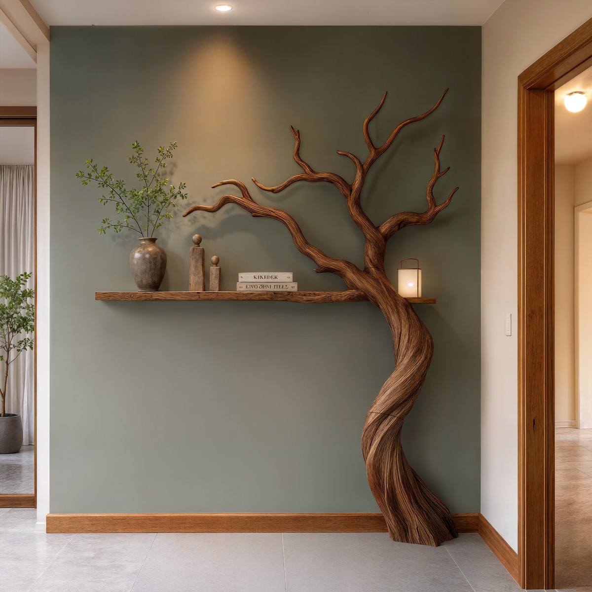 Modern Tree Bookshelf With Artistic Branch Form For Living Room