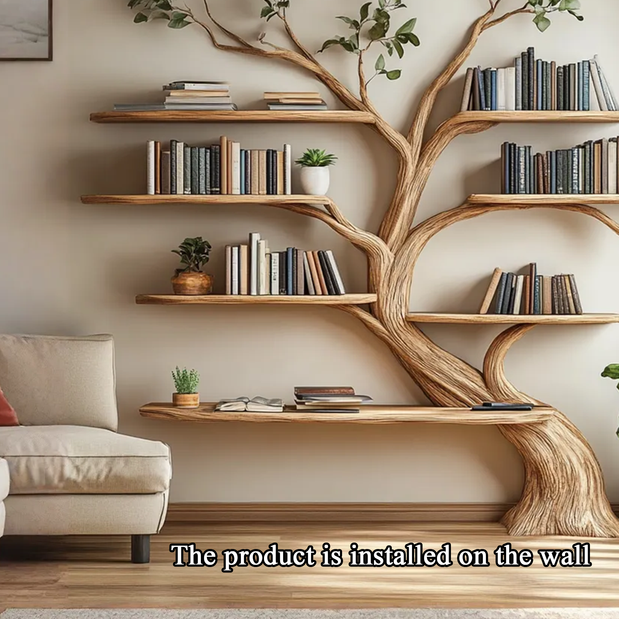 Driftwood Branch Shelf Floating Shelf Wall Mouted
