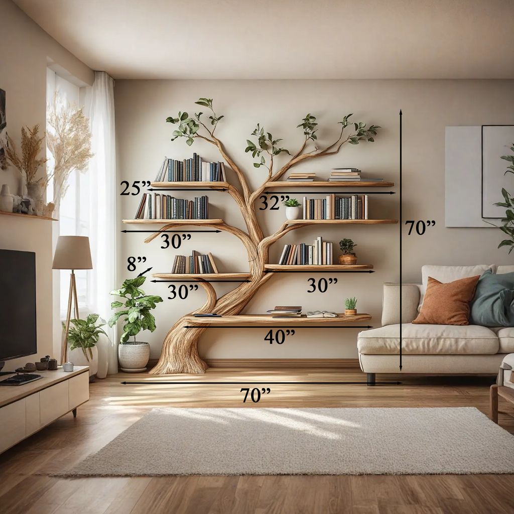 Driftwood Branch Shelf Floating Shelf Wall Mouted