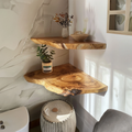 Live Edge Floating Corner Shelves CFSHCH017