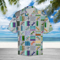 Dragonfly Color Pattern Hawaiian Shirt, Colorful Aloha Shirts, Summer Short Sleeve Shirts