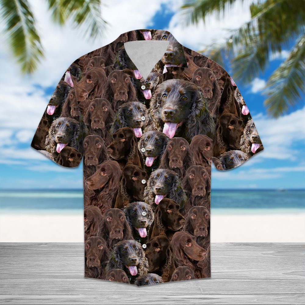 Field Spaniel Awesome Hawaiian Shirt, Summer Short Sleeve Shirts, Cute Dog Aloha Shirts