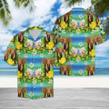 Elephant Tropical Flowers Hawaiian Shirt, Summer Short Sleeve Shirts, Floral Aloha Shirts