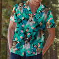 Fox Terrier Tropical Hawaiian Shirt, Dog Tropical Aloha Shirts, Summer Short Sleeve Shirts