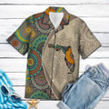 Florida Mandala Hawaiian Shirt, Summer Short Sleeve Shirts, Graphic Aloha Shirts