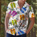 Flip Flop Tropical Vintage Hawaiian Shirt, Vintage Aloha Shirts, Summer Short Sleeve Shirts