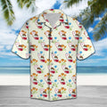 Floral California Poppy and Chicory Hawaiian Shirt, Aloha Shirts, Summer Casual Shirts