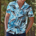 Dolphin Wave Water Hawaiian Shirt, Summer Short Sleeve Shirts, Beach Aloha Shirts
