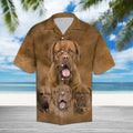 Dogue de Bordeaux Spaniel Great Hawaiian Shirt, Pet Owner Aloha Shirts, Summer Short Sleeve Shirts