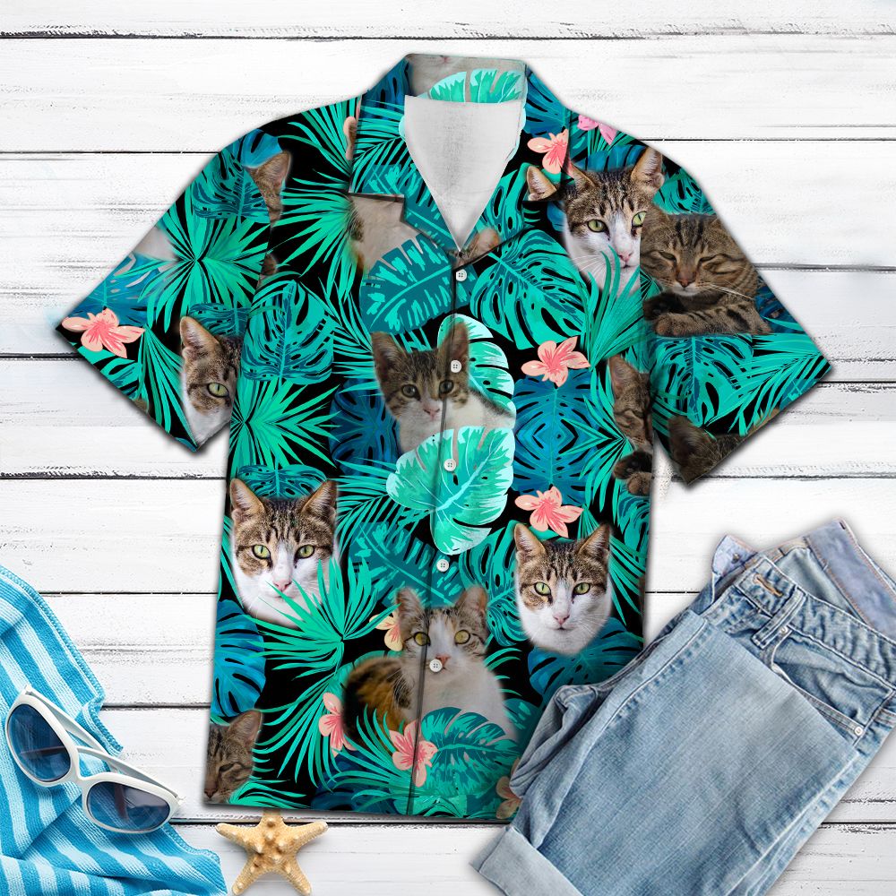 Cyprus Green Tropical Hawaiian Shirt, Tropical Aloha Shirts, Summer Short Sleeve Shirts