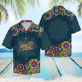 Connecticut Mandala Hawaiian Shirt, Souvenir Aloha Shirts, Summer Short Sleeve Shirts