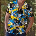 Chimpanzee Plumeria Flowers Hawaiian Shirt, Summer Short Sleeve Shirts, Funny Animal Aloha Shirts