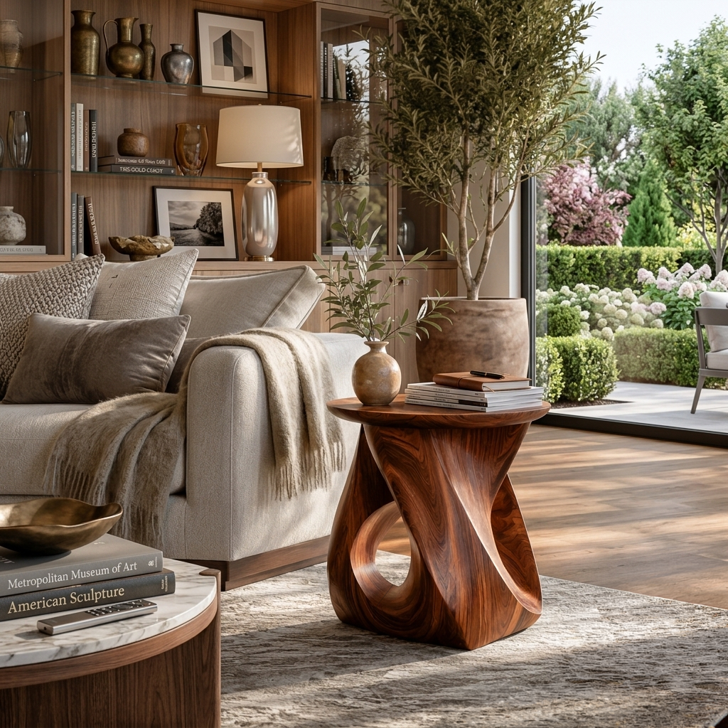 Twisted Side Table For Living Room Or Bedroom ETHCH020