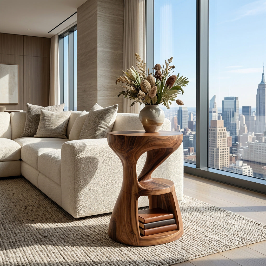 Modern Sculptural Side Table For Living Room ETHCH019