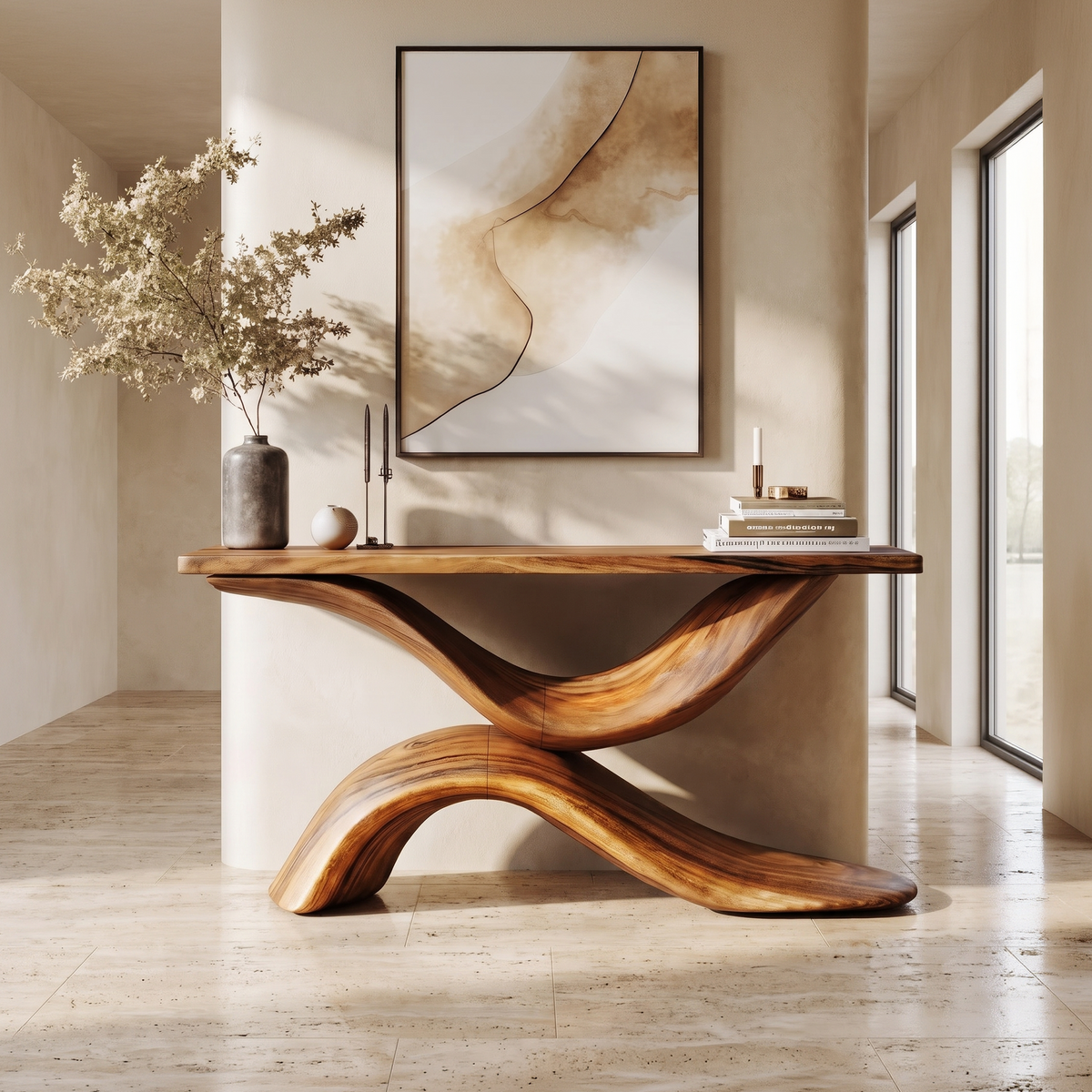 Handcrafted Live Edge Console Table Furniture Decor CTHCH-015
