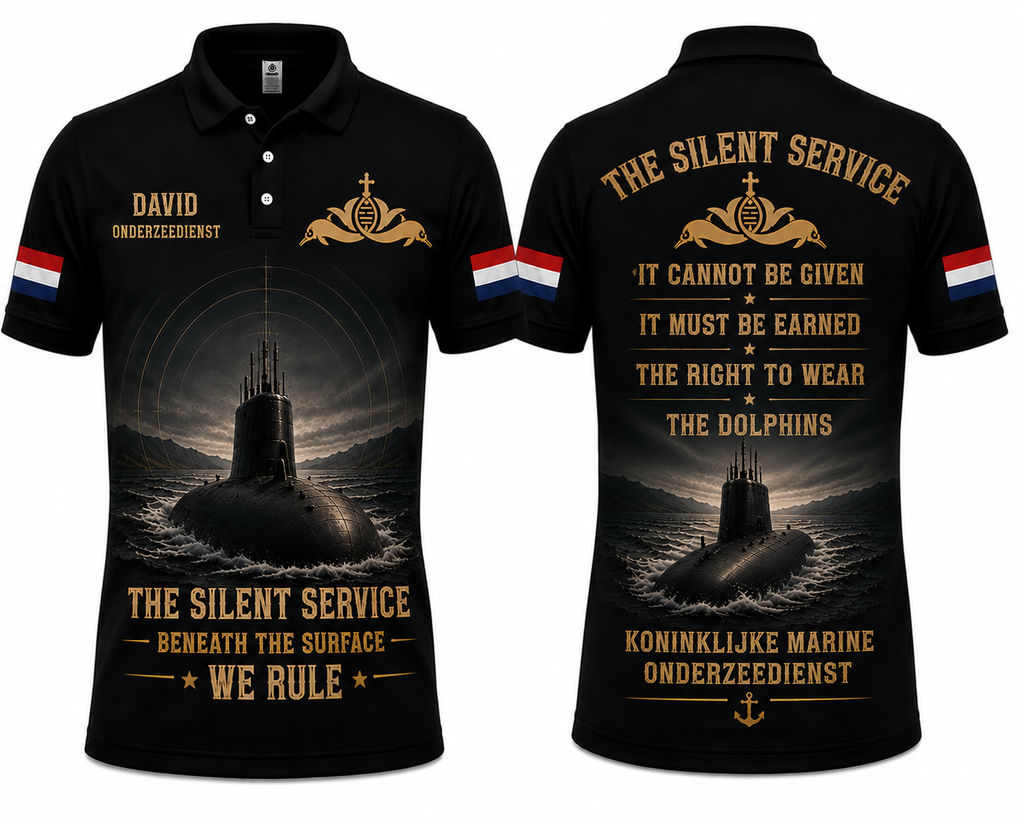 The Right To Wear The Dolphins Polo Shirt - Royal Netherlands Navy Submarine Veteran Polo
