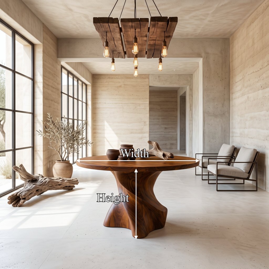 Organic Modern Foyer Table Handcrafted Freeform Design For Luxury Entryway FTHCH016