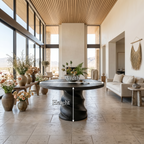 Organic Foyer Table With Sculptural Spiral Design For Foyer And Entryway FTHCH015