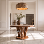 Rustic Round Entryway Table With Twisted Tree Inspired Design For Foyer And Entryway FTHCH008