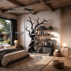 Modern Tree Bookshelf Handcrafted Branch Shelves For Home Library