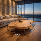 Rustic Organic Coffee Table Living Room Or Family Room CTHCH003