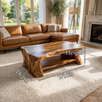 Reclaimed Slab Wood Coffee Table Living Room CTHCH018