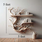 Cozy Tree Branch Driftwood Floating Shelf Wall Mount
