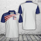 250 Years American Flag Golf Polo Shirt