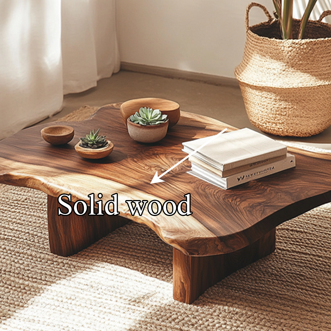 Organic Live Edge Coffee Table For Living Room And Lounge CTHCH017