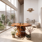 Rustic Foyer Table Handcrafted Solid Wood Design For Entryway FTHCH016