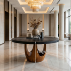 Modern Luxury Round Foyer Table For Entryway And Lobby FTHCH002