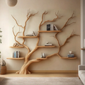 Rustic Wall Mounted Branch Tree For Living Room