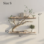 Tree Branch Driftwood Live Edge Floating Shelf Gift For Reader