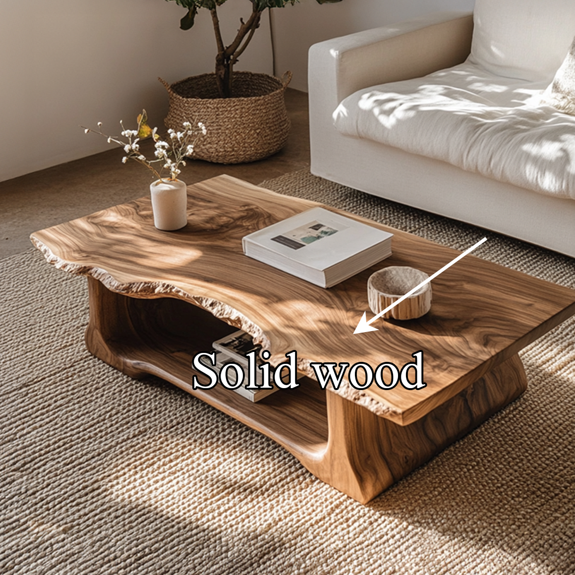 Handcrafted Rustic Live Edge Coffee Table Living Room Family Room CTHCH010