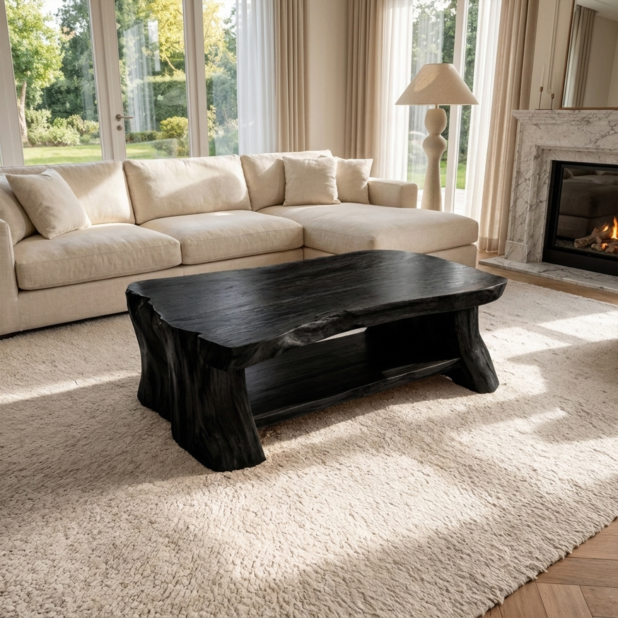 Reclaimed Slab Wood Coffee Table Living Room CTHCH018