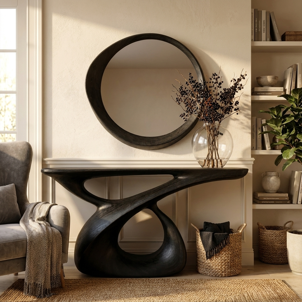 Mid Century Console Table Entryway And Hallway CTHCH-024
