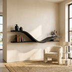Organic Modern Curved Shelf Living Room Or Hallway WFSHCH022