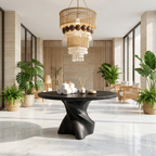 Organic Modern Foyer Table Handcrafted Freeform Design For Luxury Entryway FTHCH016
