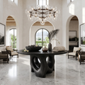 Natural Foyer Center Table With Organic Spiral Form For Entryway And Living Room FTHCH011