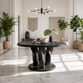 Rustic Round Entryway Table With Twisted Tree Inspired Design For Foyer And Entryway FTHCH008