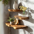 Custom Floating Shelf Live Edge WFSHCH011
