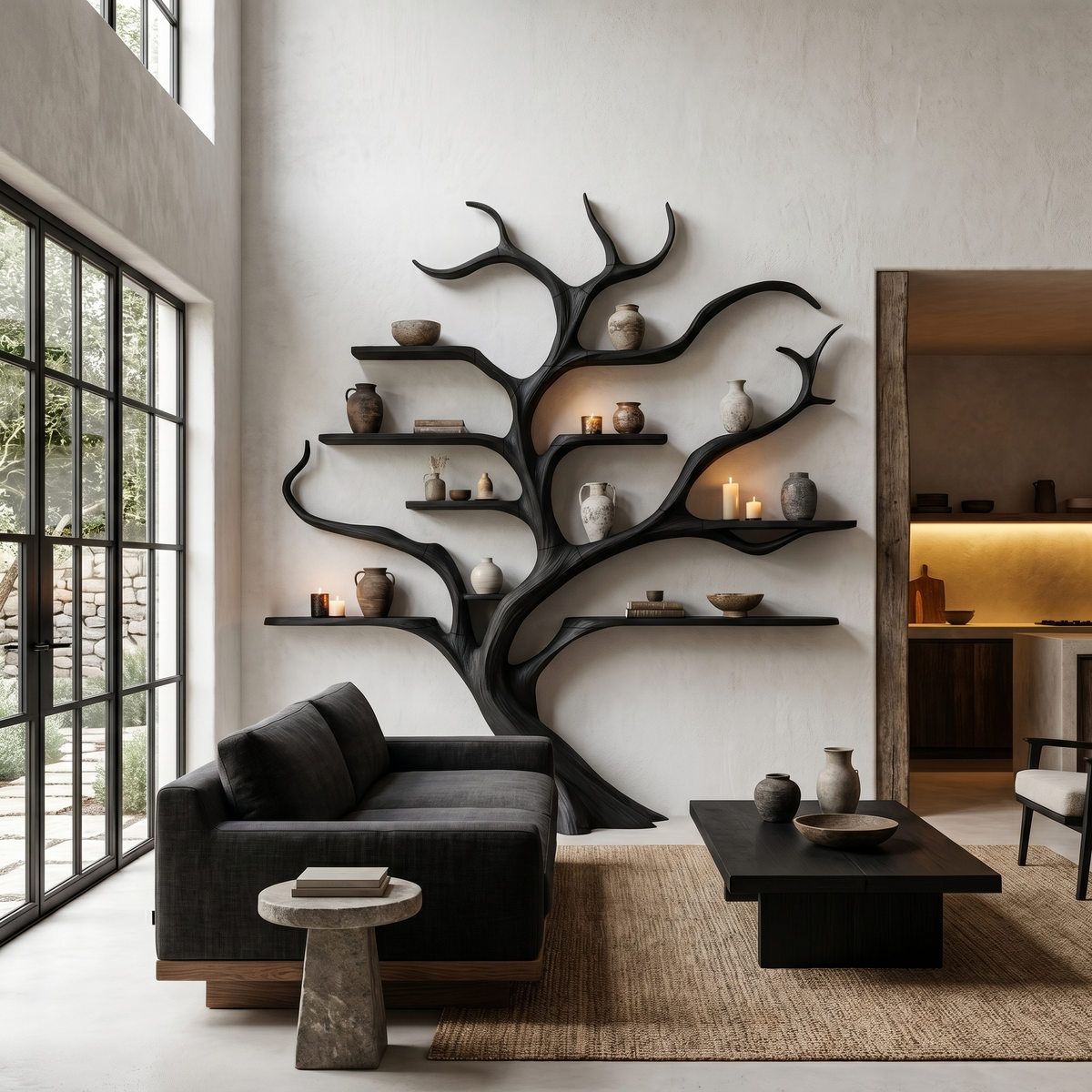 Modern Tree Bookshelf With Artistic Branch Frame For Home Office