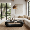 Organic Coffee Table With Open Storage For Living Room CTHCH015