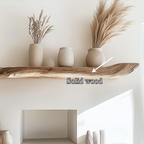 Boho Kitchen Floating Shelf Natural Edge Wooden Shelf For Wall Storage WFSHCH004
