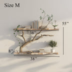 Tree Branch Driftwood Live Edge Floating Shelf Gift For Reader
