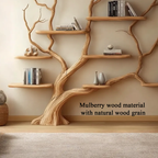 Rustic Wall Mounted Branch Tree For Living Room