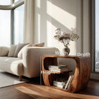 Quiet Luxury Wooden Side Table With Open Storage For Living Room ETHCH013