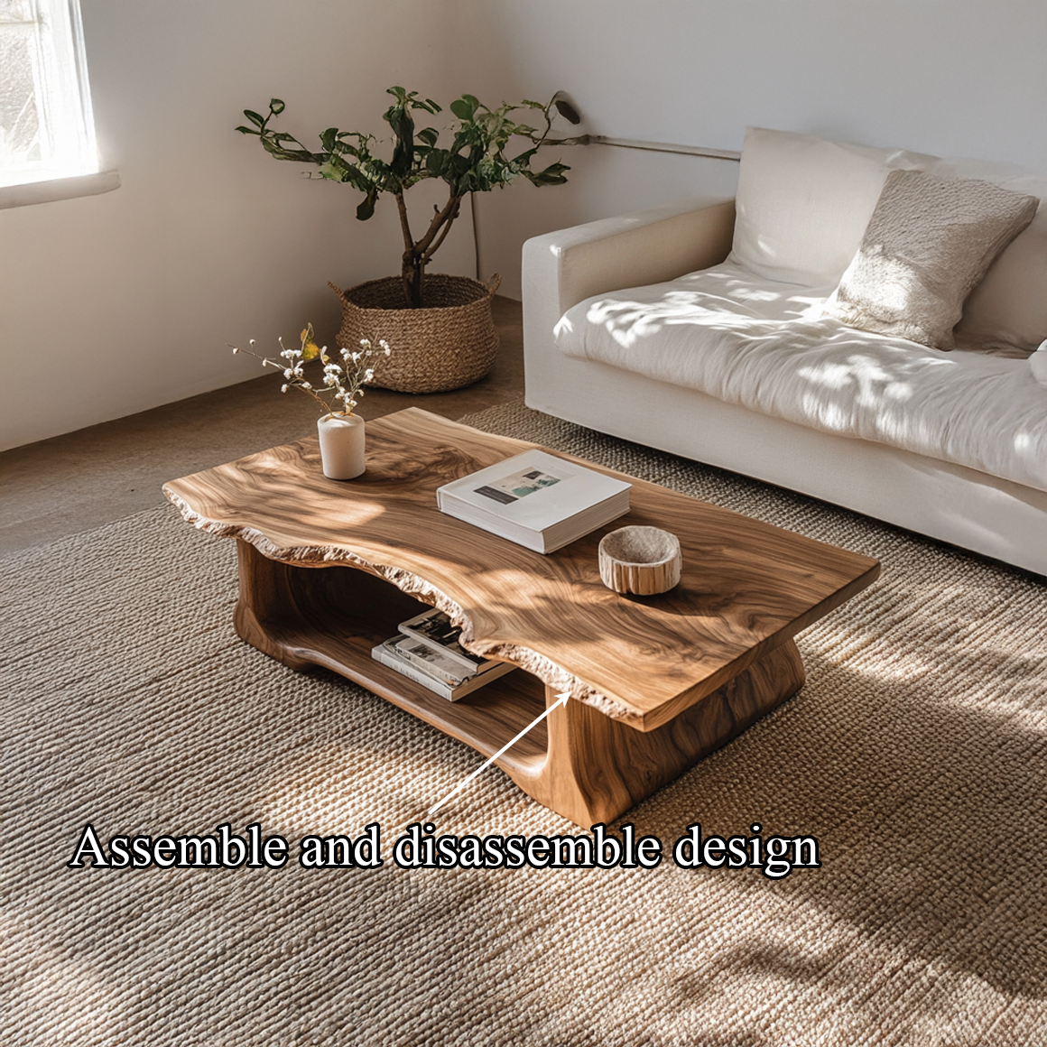 Handcrafted Rustic Live Edge Coffee Table Living Room Family Room CTHCH010