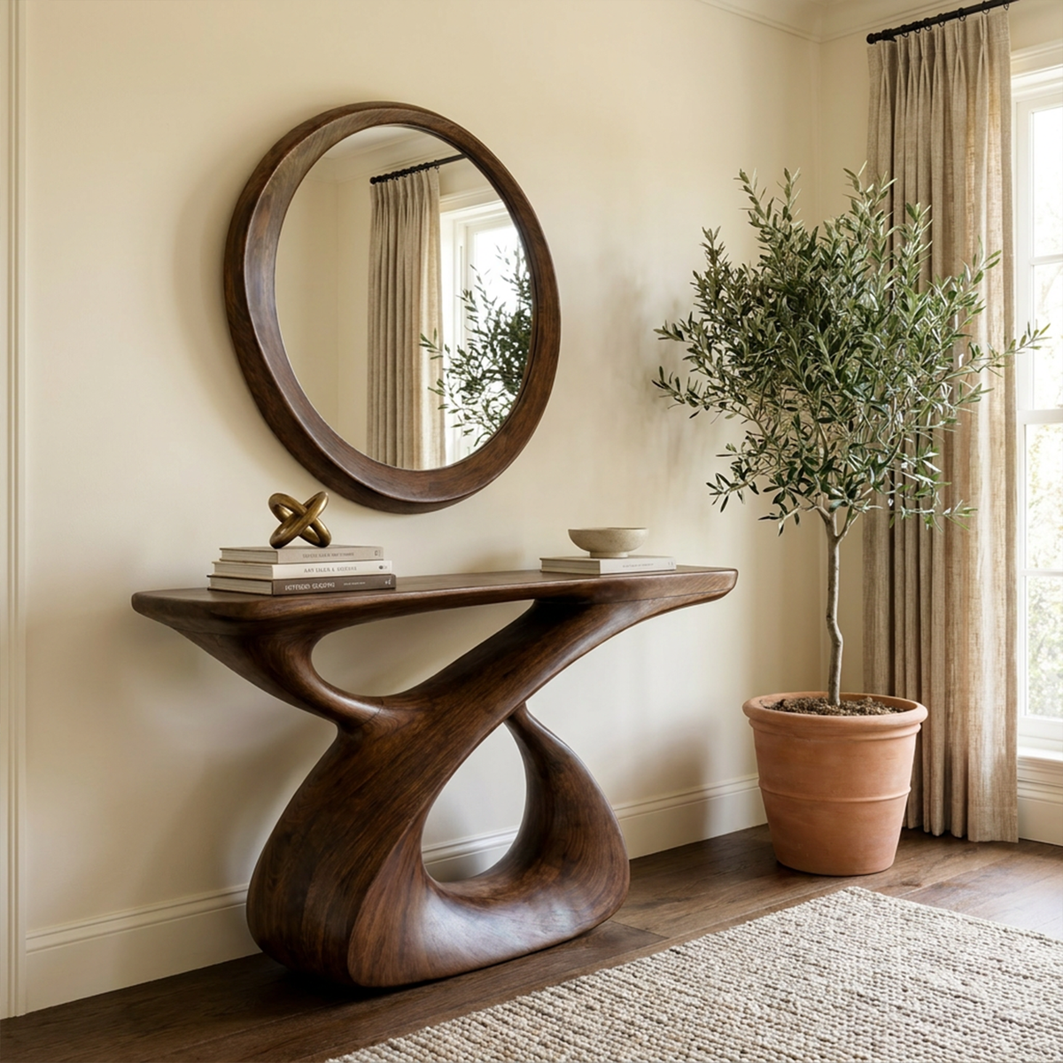 Mid Century Console Table Entryway And Hallway CTHCH-024